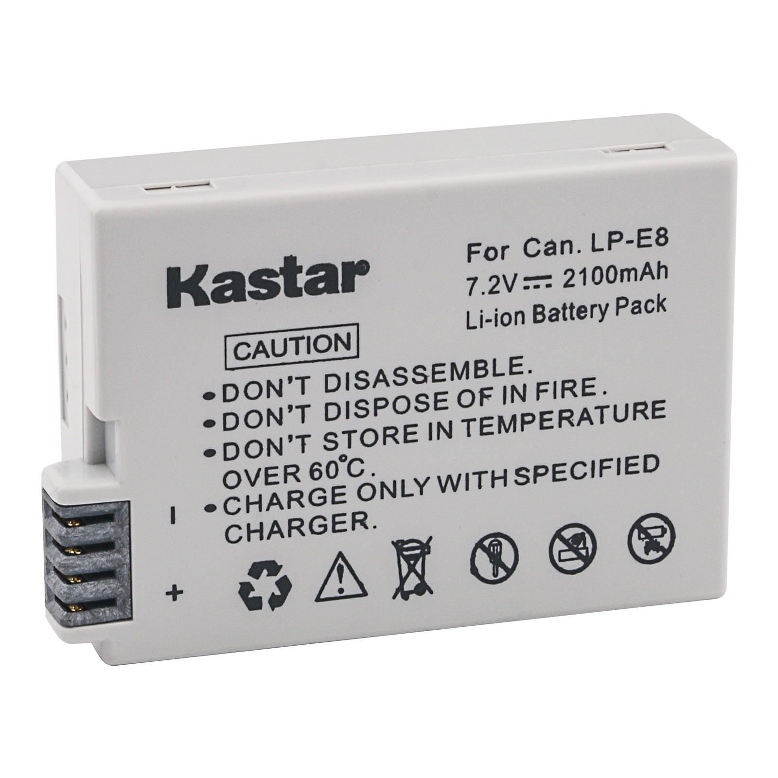 Kastar LP-E8 LPE8 Battery Charger for Canon EOS Rebel T2i EO