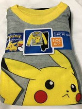 Pokemon Pikachu Boys 2 pc flannel pajama set Size 6/7 or 8 new 248