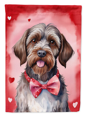 Wirehaired Pointing Griffon My Valentine Flag