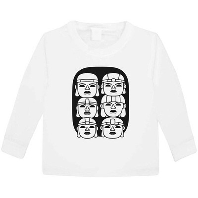 ''Olmekenköpfe'' Kinder / Kinder Langarm T-Shirts Baumwolle (KL050155)
