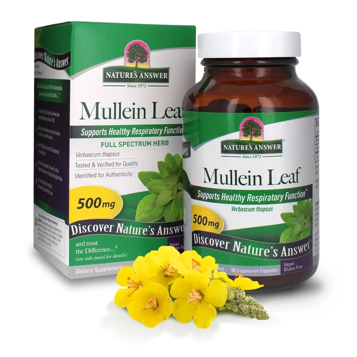 Nature's Answer , Mullein Leaf, 500Mg 90 Sgel - Image 3