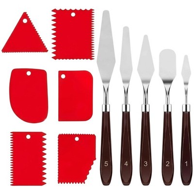 11Pcs Pallet Knife Set, Professional Palette Knives for Acrylic Paint, Stainl...