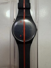 Swatch 360 ROUGE SUR BLACKOUT GZ119 Watch Limited Edition - New Batt. Or. Case