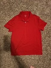 J.CREW Men's Red Flex Pique Polo Shirt Adult Medium