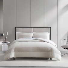 - King Size Comforter Set, Soft Bedding Set with Textured Chenille Waffle Feel,