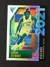 2020-21 Panini Flux #5 Isaiah Stewart Detroit Pistons Freshman Year Silver