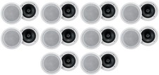 20 Rockville HC85-16 White 8" 700 Watt In-Ceiling Home Theater Speakers 16 Ohm