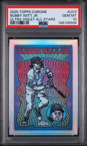2025 Topps Chrome Ultra Violet All-Stars #UV-3 Bobby Witt Jr. PSA 10