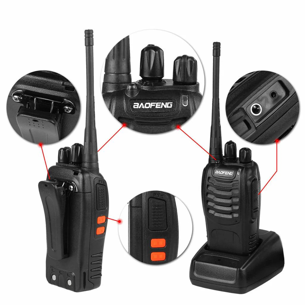 2x BaoFeng BF-888S UHF 16-Channel Two-Way Radios. Available Now for $24.99