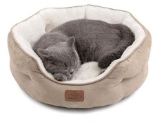Bedsure Dog Beds for Small Dogs - Round Cat Beds for Indoor Cats, Washable...