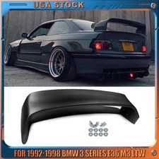 For 1992-98 Bmw 3 Series E36 M3 Ltw Matte Black Gt Style Rear Trunk Spoiler Wing