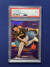 2025 Topps Finest - Uncommon Yu Darvish #157 Purple Refractor 105/200 PSA 9