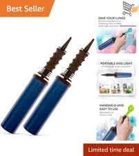 Small Hand Pump for Inflatables Dual-Action Portable Inflator for Toys Pool F...