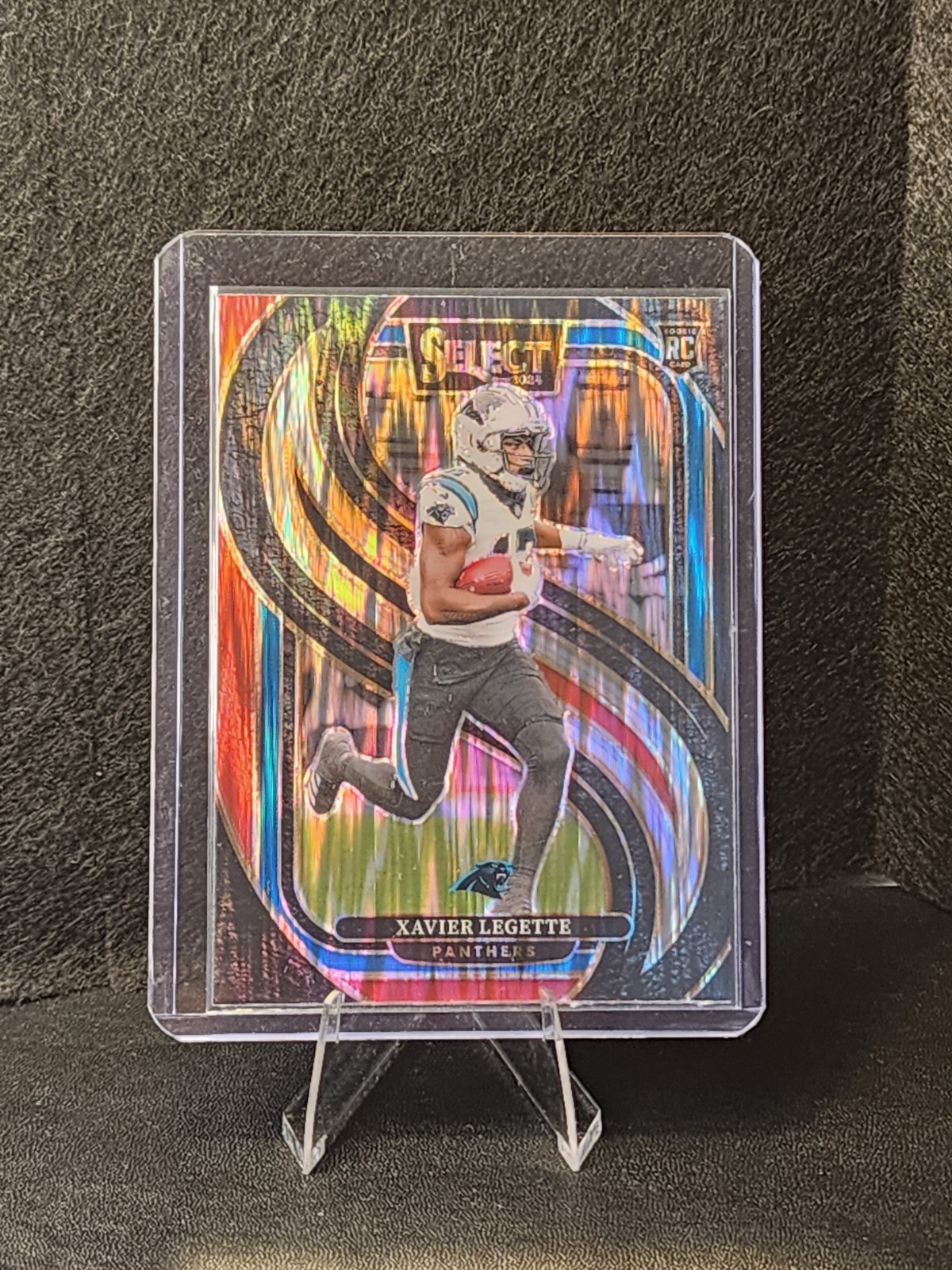 2024 Select - Premier Level Xavier Legette #101 Black & Red Shock Prizm (RC)