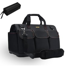 15-inch Heavy Duty Tool Bag with Wide Mouth Inside Pockets for Storage