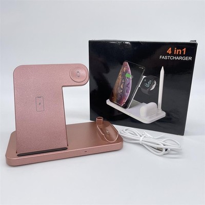 Wireless Charger 4 in 1 Induktive ladestation Kompatibel mit iPhone 14/14 plus/