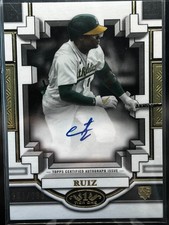 2023 Topps Tier 1 Esteury Ruiz 033/299 autograph on card SSP RC Rookie Marlins A