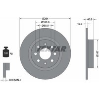 2X Textar 92145903 Bremsscheibe FüR Opel Fiat Abarth Grande Punto EVO Corsa 199