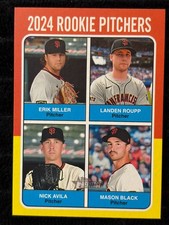 2024 Topps Heritage Rookie Pitchers Baseball Card #617 Featuring Giants Prospect