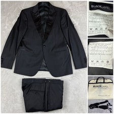 Black Lapel Tuxedo Suit Men 36S US/36x28.5 Black Jacket Pants 2 Piece Wool Blend