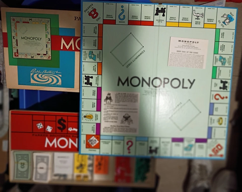 Monopoly 1961 Juego de Mesa Vintage Juego Completo, También Lucille Ball Monopoly Foto 3 de 4