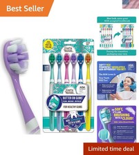 Butter On Gums Toothbrush, ADA Accepted, With 8000 Ultra Soft Softex Bristle...
