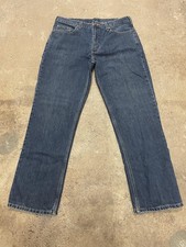 Carhartt Jeans Mens 36x32 Blue Denim Straight Leg Five Pocket Workwear 1...