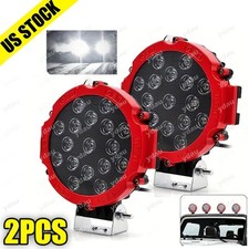 2x 7 Inch Round Led Work Light Bar Pods Driving Fog Headlight Truck Off Road Suv 2x 7 Inch Round Led Work Light Bar Pods Driving Fog Headlight Truck Off Road Suv