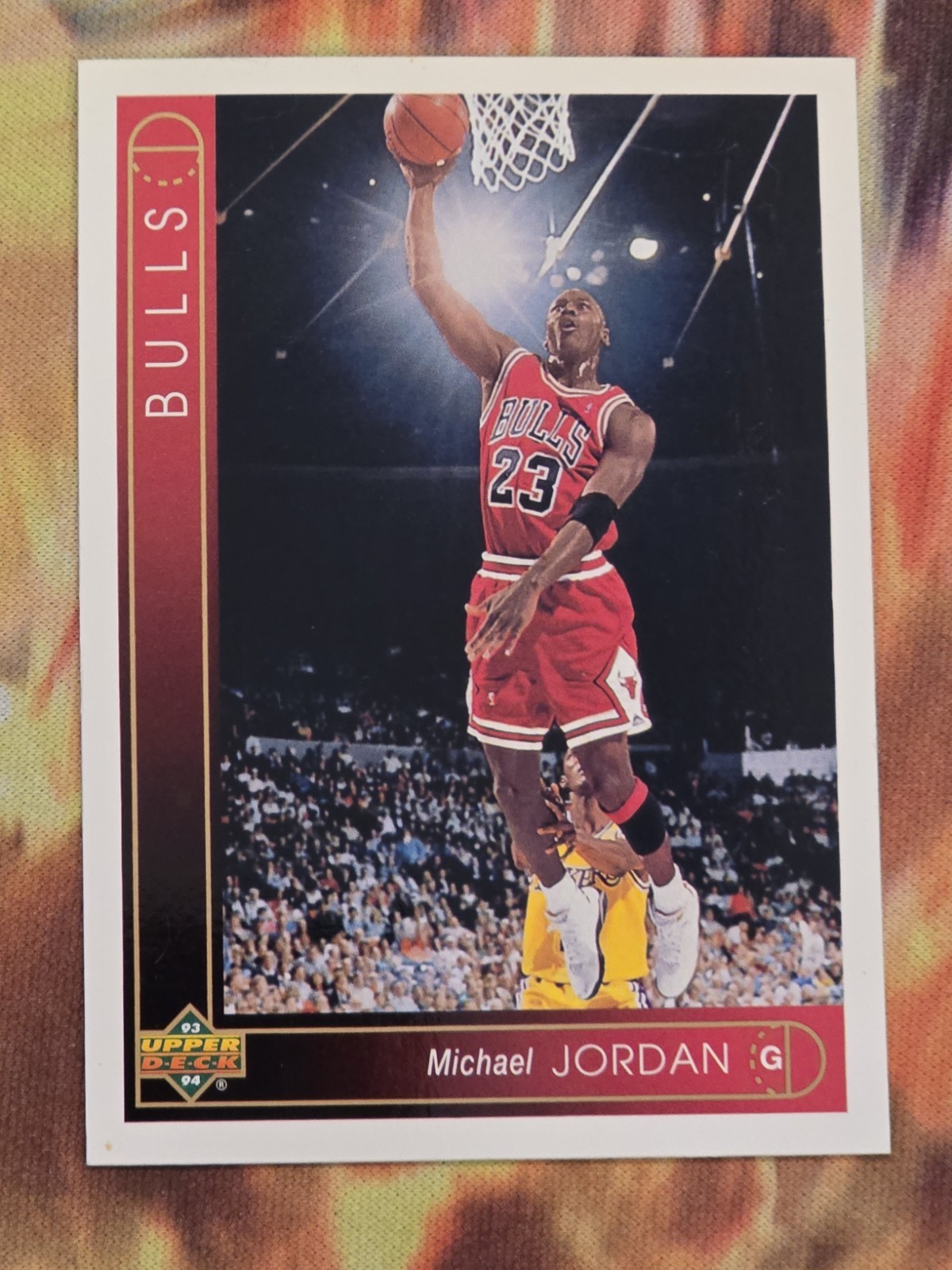 1993-94 Upper Deck - Michael Jordan #23 Black Shading Through JORDAN, .516 FG%