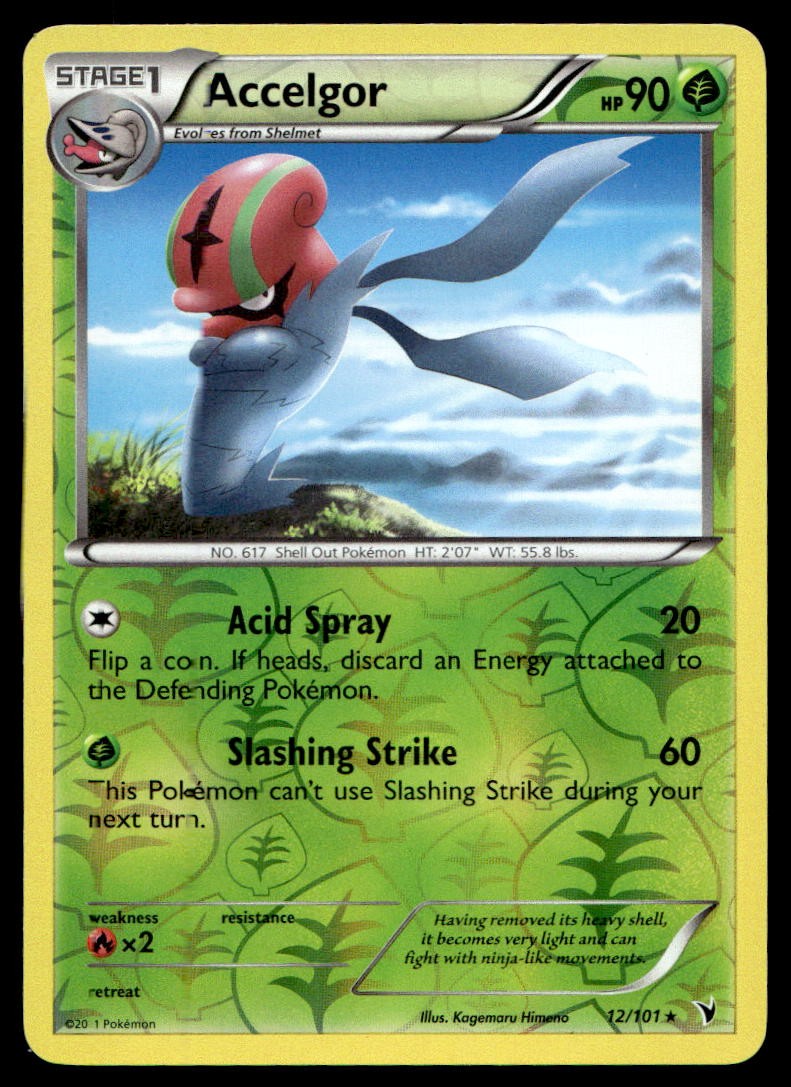 NM Accelgor [Noble Victories 12/101] Reverse Holofoil Rare Pokemon TCG
