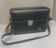 Vintage Perrin Nomad 706 XL Black Leather Camera Case for 8mm/35mm Cameras Key