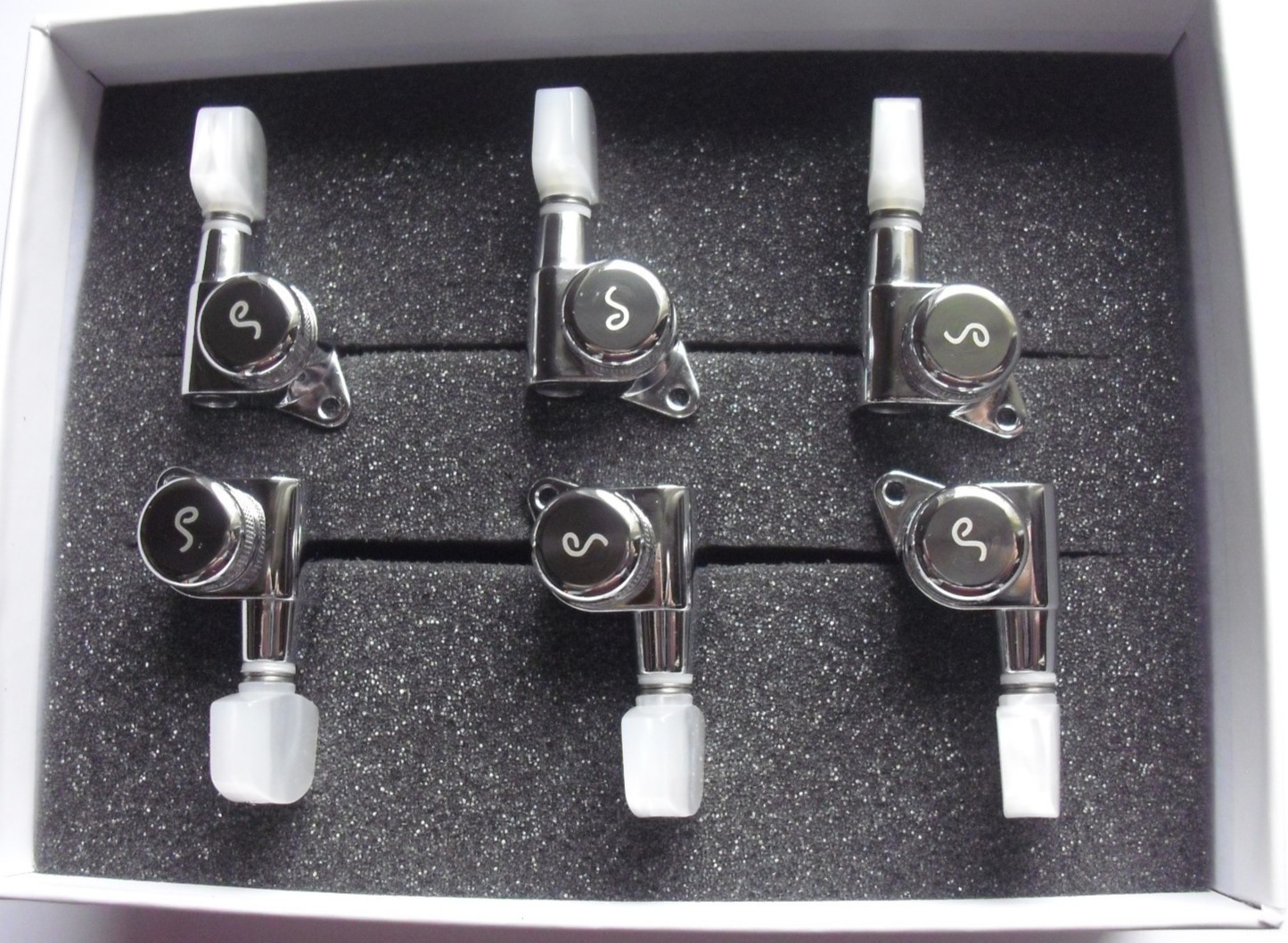 Schaller M6 Locking 21 Tuners 135° Mechanisms 6 Left Chrome/Perloid