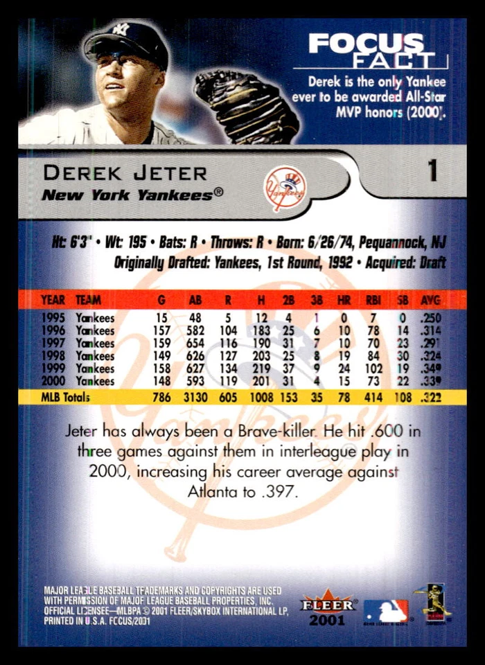2001 Fleer Focus Baseball Pick Your Card - Image 2 of 2