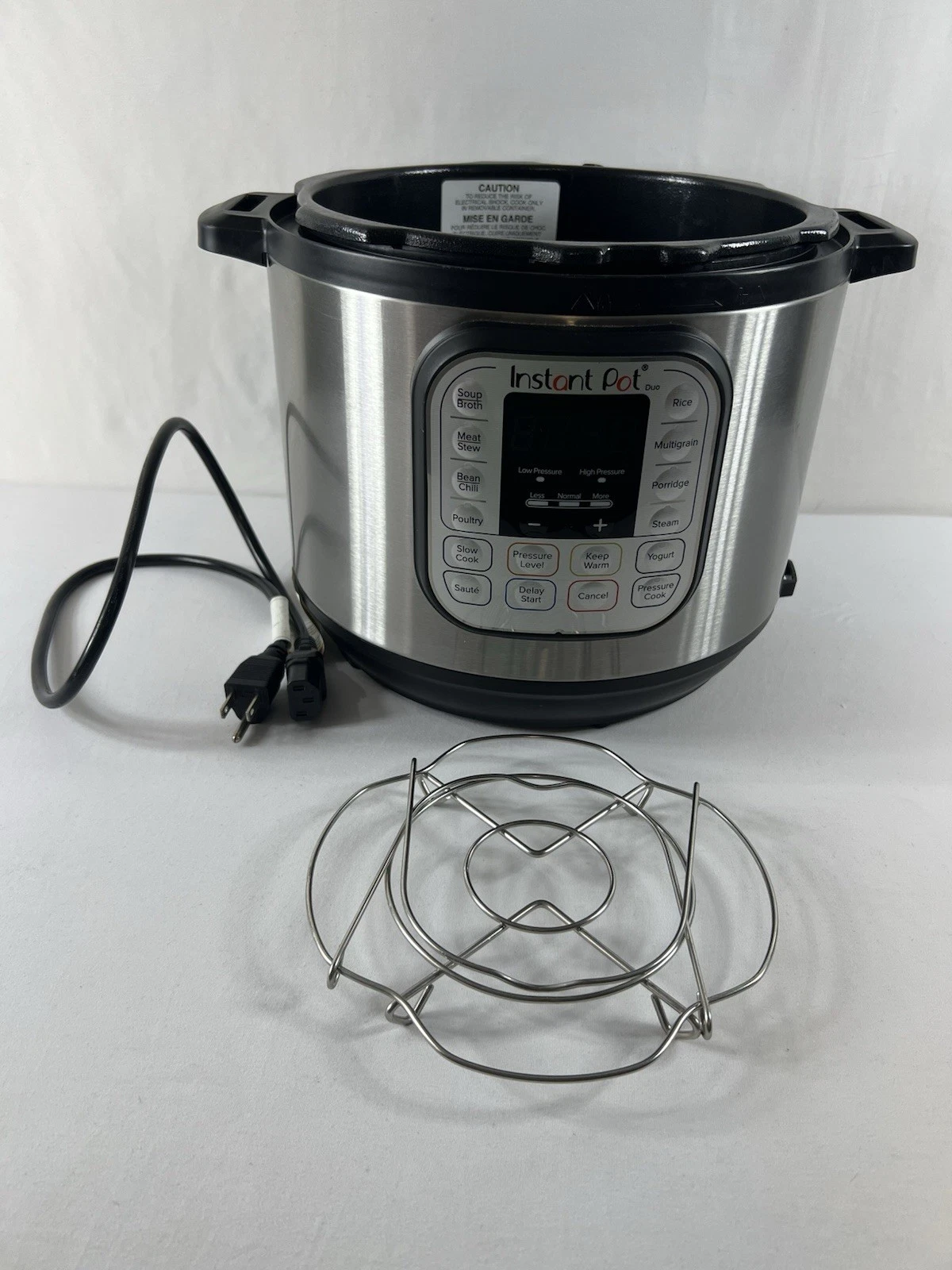 Instant Pot Duo 6 Quart 7n1 Electric Pressure Cooker Base With Cord & Rack ONLY!