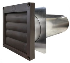 Builder's Best 110283 4" Louvered Hood Aluminum Ventilation Accessory