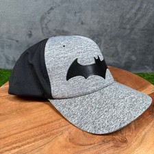 Batman Youth OSFM Baseball Cap Hat Gray Black Neon Green Adjustable Snapback