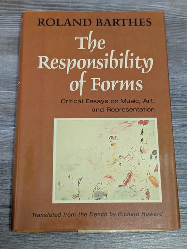 The Responsibility of Forms by Roland Barthes, 1985, 1st Ed, DJ HC - Afbeelding 1 van 12