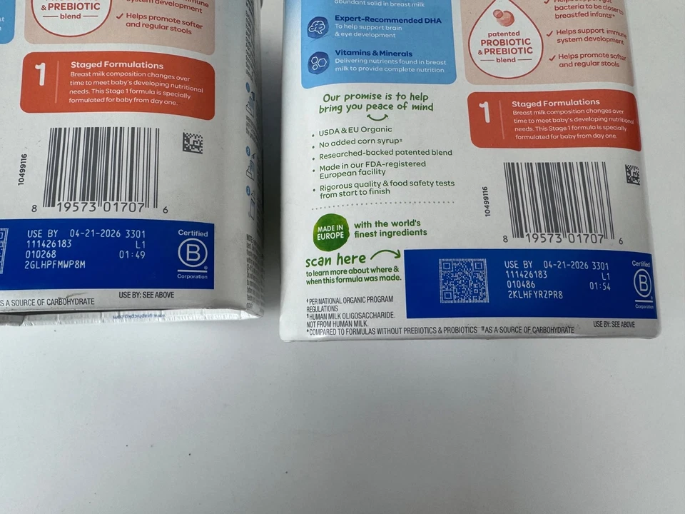 PACK de 2 prebióticos de fórmula infantil orgánica Happy Baby + inmune 22,9 OZ Foto 3 de 4