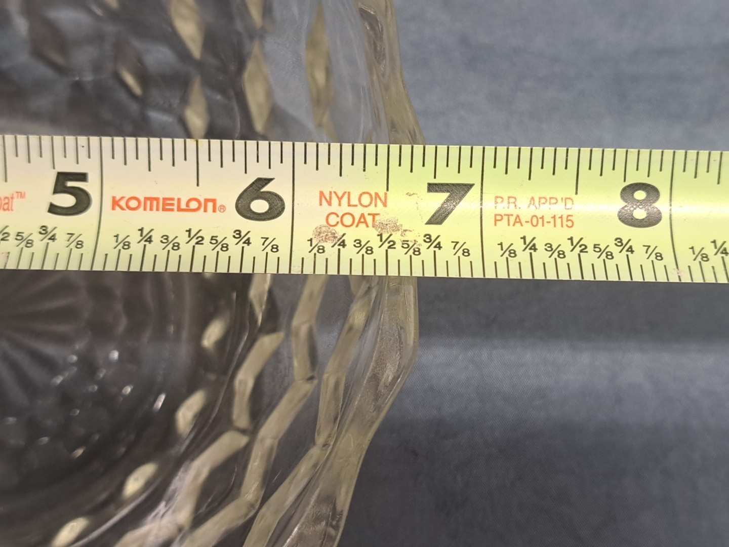 Vtg Jeanette Glass Clear Diamond Cubist Compote Pedestal Bowl 6", Candy Dish 6⅝"