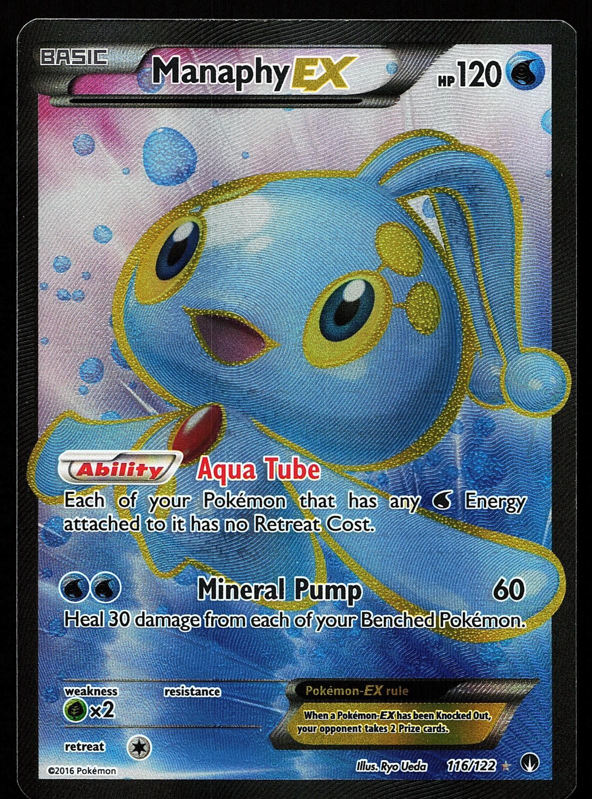 Manaphy EX 116/122 Holo Full Art BREAKpoint Pokemon Card