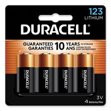 SPECIALTY HIGH-POWER LITHIUM BATTERIES, 123, 3 V, 4/PACK