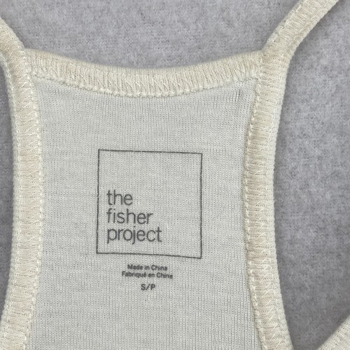 THE FISHER PROJECT EILEEN FISHER Tank Top S Baumwolle Racerback Neckholder Off White - Bild 5 von 13