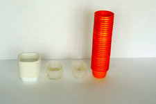SMALL CLEAR EMPTY CONTAINER orange 35 pc 30 pc white  small clear