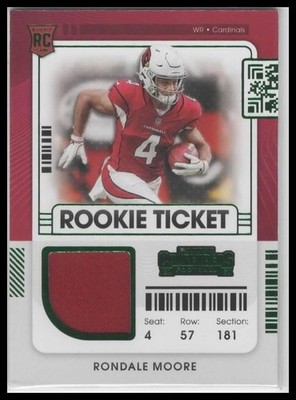 2021 Panini Contenders #RTS-RMO Rondale Moore Rookie Ticket Swatches