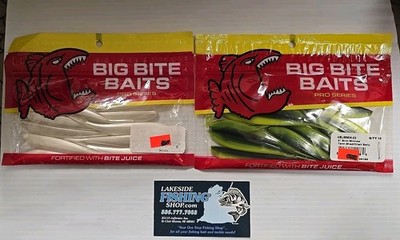 LOT OF 2 BIG BITE BAITS 4'' SLIM MINNOW SOFT PLASTIC FISHING LURES