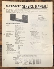 Sharp SR-110 SR-110UA Stereo Service Manual Original 