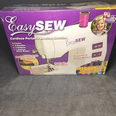 Easy Sew Cordless Portable Sewing Machine NIB  Foot Pedal, Lockstitch 2-Speed