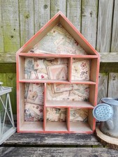 Handmade Botanical Wall Shelf,Hand-Decorated Herb & Heart Cottagecore Display