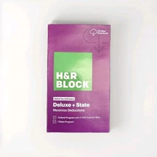 NEW H&R Block Tax Software Deluxe + State 2024 PC/Mac