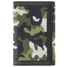 Kids Wallet, Camo, Unisex, Canvas, Novelty, Zipper, Coin Camouflage Green